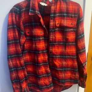 Ll bean Unisex Plaid Button Down Shirt